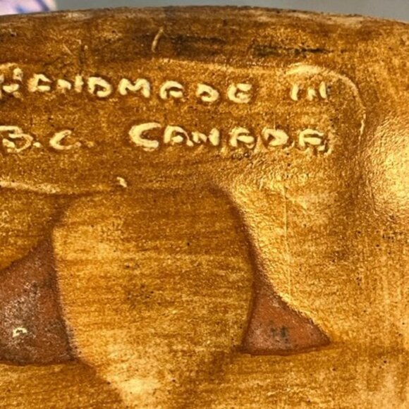 Vtg Haida Hand made clay plate Eagle thunderbird artist Ruth Meecham. *READ* - Picture 3 of 7